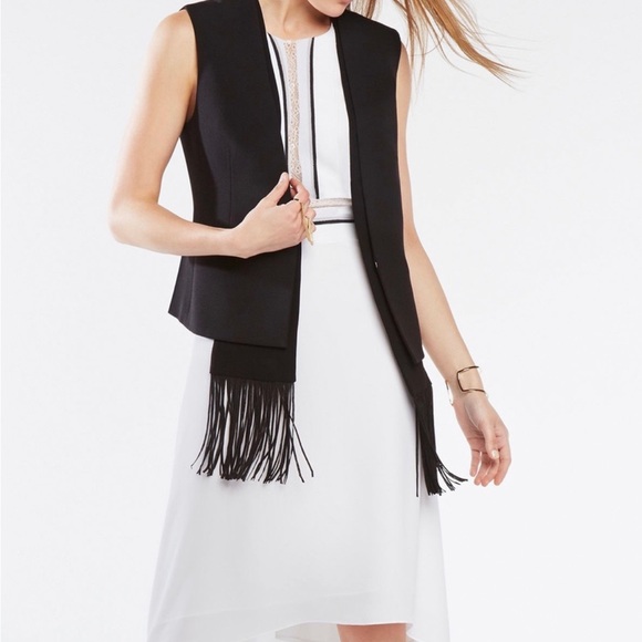 BCBG JARED FRINGE SCARF VEST - Picture 7 of 7